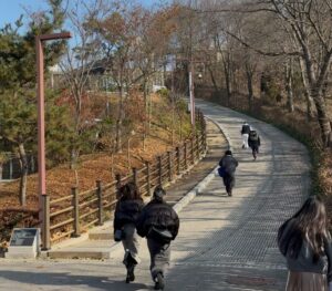 坂道ダッシュの様子。