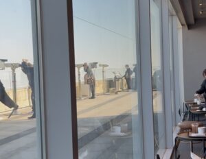 窓際席からの眺め。